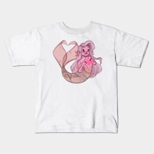 Chocolate Hearts Mermaid Kids T-Shirt